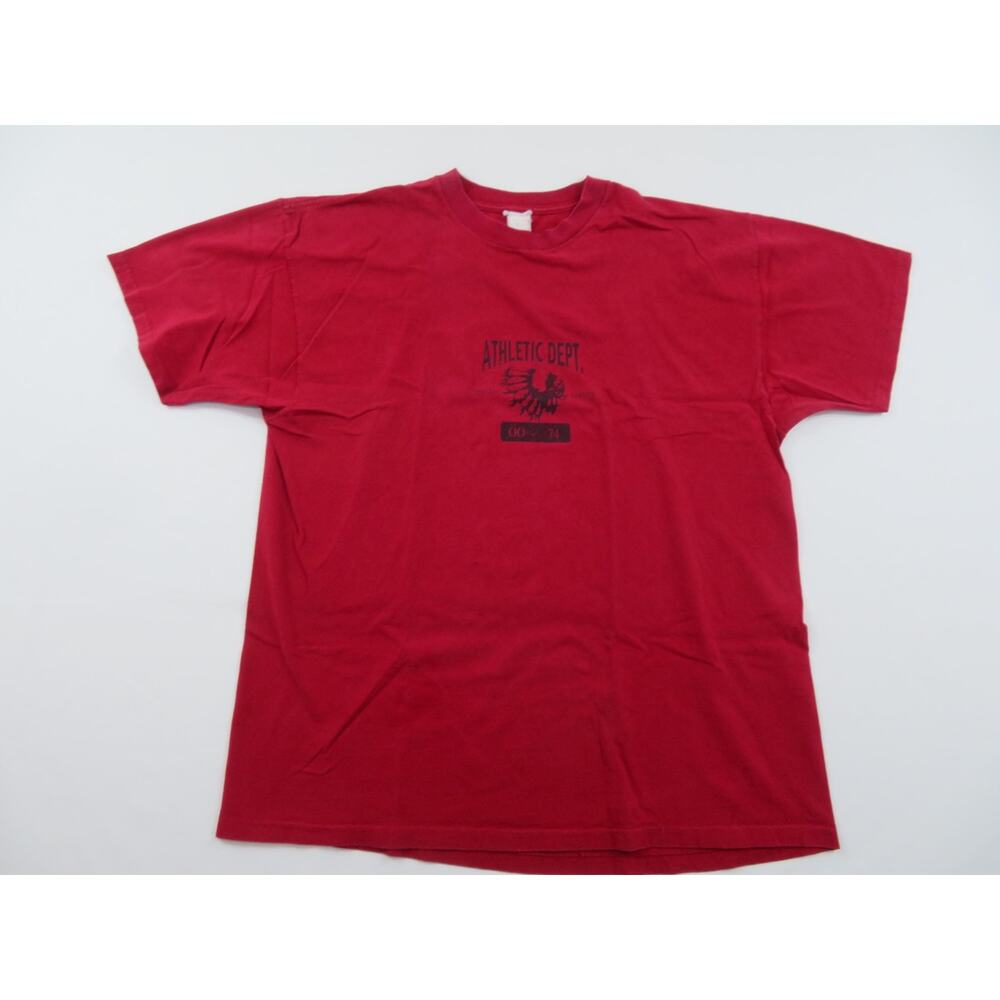 Athletic Dept Native American Graphic T-Shirt Red Sz XL 90s